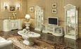 Leonardo TV Unit - Ivory Gloss and Gold