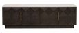 Claremont Dark Wood Extra Large Geometric TV Unit with Travertine Top