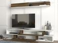 Clearance - Cavalero TV Unit - 2 Door - White and Walnut