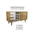Scandic TV Unit - 2 Drawer - Small - Oak