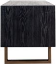 Hunter Black Oak Extra Large TV Unit with Gold Trim
