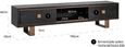 Hunter Black Oak Extra Large TV Unit with Gold Trim