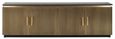 Ironville Brass Ribbed Extra Large TV Unit