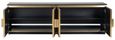 Ironville Brass Ribbed Extra Large TV Unit