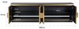Ironville Brass Ribbed Extra Large TV Unit