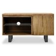Jersey TV Unit - 1 Door Corner - Industrial Style - Oak