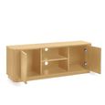 Louis TV Unit - 2 Door - Light Oak Effect - Fluted Base
