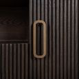 Luxor Brushed Brass Ribbed Extra Large Curved TV Unit