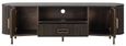 Luxor Brushed Brass Ribbed Extra Large Curved TV Unit