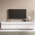 Modern Mara White 195cm 4 Door TV Unit thumbnail