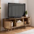 Noah TV Unit - 150cm - Oak and Rattan