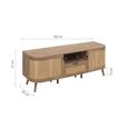 Noah TV Unit - 150cm - Oak and Rattan