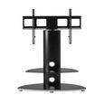 Osmium TV Stand - 2 Shelf with Bracket - Black - OSMB800/2-S
