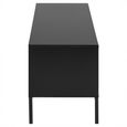 Seaford TV Unit - 2 Drawer - Storage - Black Melamine and Metal