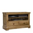 Deluxe TV Unit - 2 Drawer - Oak