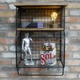 Industrial Wall Unit - Small - Black - Mango Wood and Metal