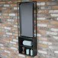 Industrial Wall Unit - with Mirror - Tall - Black - Metal