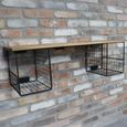 Industrial Wall Unit - Mango Wood and Metal