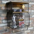 Industrial Wall Unit - Small - Black - Mango Wood and Metal