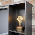 Industrial Wall Unit - with Mirror - Black - Metal
