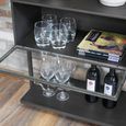 Industrial Wall Unit - 3 Door - Black - Glass and Metal