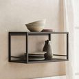 Flint Black Pine Wood Wall Shelf thumbnail