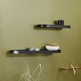 Sotra Black Stainless Steel Large Wall Shelf thumbnail