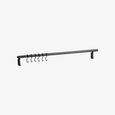 Malo Matte Black 6 Hooks Wall Shelf thumbnail 2