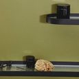 Sotra Black Stainless Steel Large Wall Shelf thumbnail 3