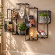 Industrial Antique Black Metal Wall Unit thumbnail