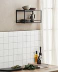 Flint Wall Shelf - Black - Pine Wood