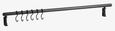 Malo Wall Shelf - 6 Hooks - Matte Black