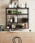 Rur Wall Shelf - Black - Glass