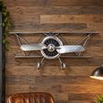 Grey Metal Aeroplane Wall Decoration thumbnail