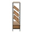Bar Cabinet - 2 Drawer - Medium - Natural Wood and Black Metal