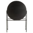 Shanil Bar Cabinet - 2 Door - Sunburst Desgin - Black - Recycled Sleeper Wood and Metal