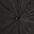 Shanil Bar Cabinet - 2 Door - Sunburst Desgin - Black - Recycled Sleeper Wood and Metal