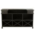 Bar Cabinet - 2 Drawer - Black - Mango Wood