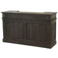 Bar Cabinet - 2 Drawer - Black - Mango Wood