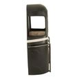 Cable Car Bar Cabinet - 1 Door - Black and White - Mango Wood and Metal