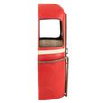 Cable Car Bar Cabinet - 1 Door - Red and White - Mango Wood and Metal