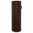 Reyi Curved Fluted Bar Cabinet - 2 Door 1 Drawer - Dark Brown - Mango Wood