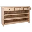 Bar Cabinet - 3 Drawer - Natural Wood