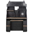 Truck Bar Cabinet - Black and Natural - Mango Wood and Metal