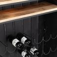 Truck Bar Cabinet - Black and Natural - Mango Wood and Metal