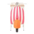 Scooter Bar Cabinet - Orange and Pink - Striped - Metal