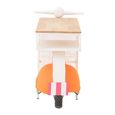 Scooter Bar Cabinet - Orange and Pink - Striped - Metal