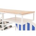 Scooter Bar Cabinet - Blue and White - Striped - Metal