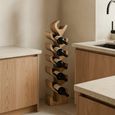 Suar Wine Rack - Natural Wood