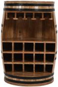 Dispur Wine Cabinet - Barrel - Solid Mango Wood